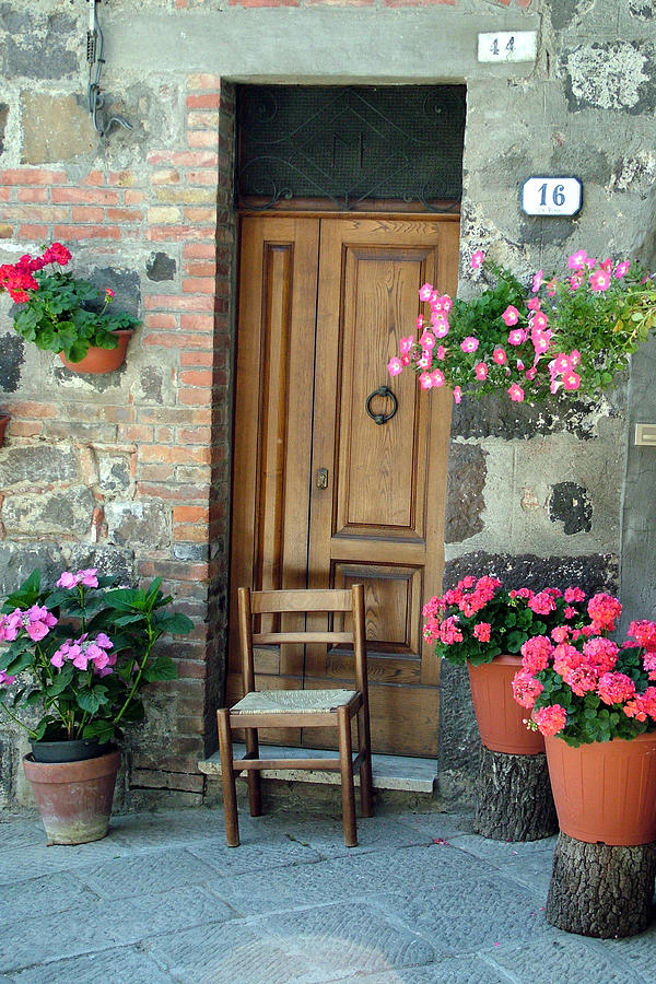 Uneven Tuscan Doorway Photograph by Donna Corless