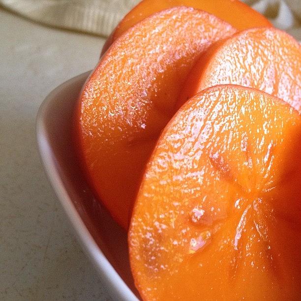 Fruit Photograph - Unfiltered Persimmon Goodness by Jonathan Bouldin