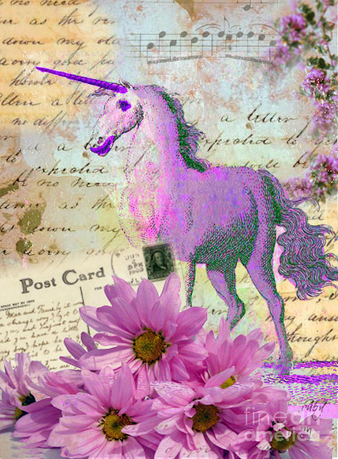 Unicorn Fantasy Digital Art by Ruby Cross