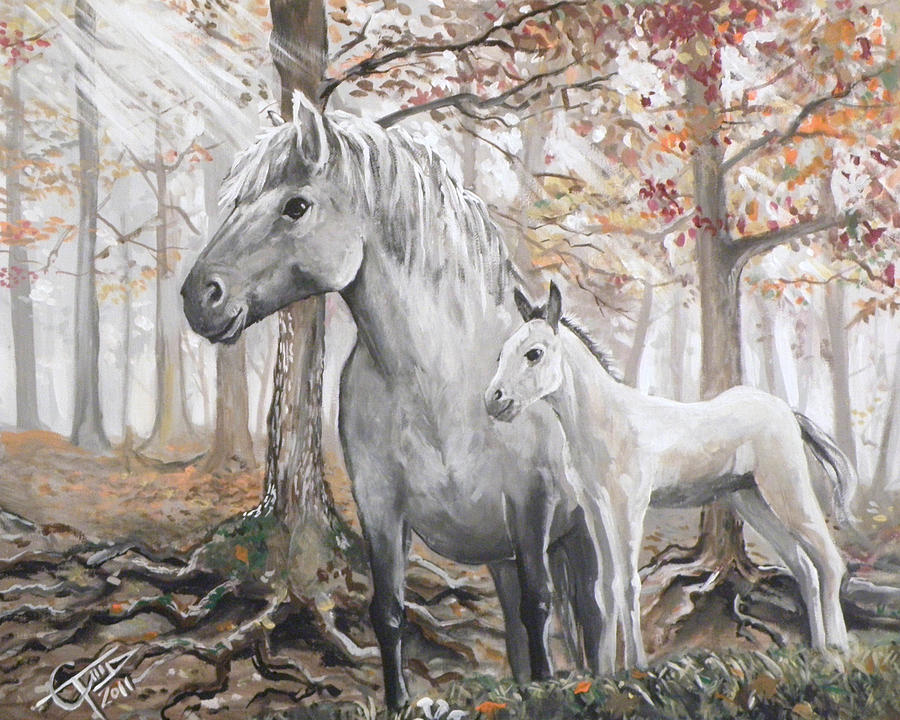 Unicorn Painting by Tom Carlton