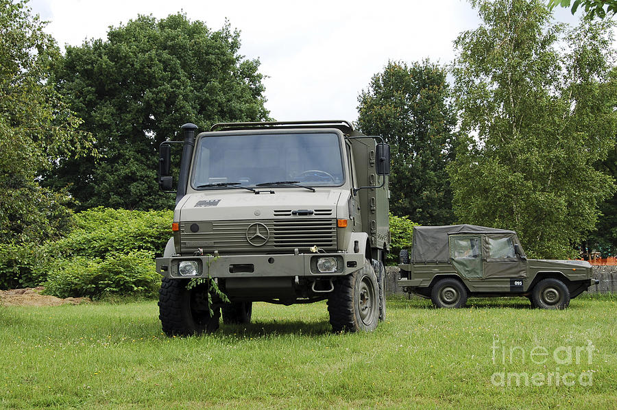 Truck Photograph - Unimog Truck Of The Belgian Army by Luc De Jaeger