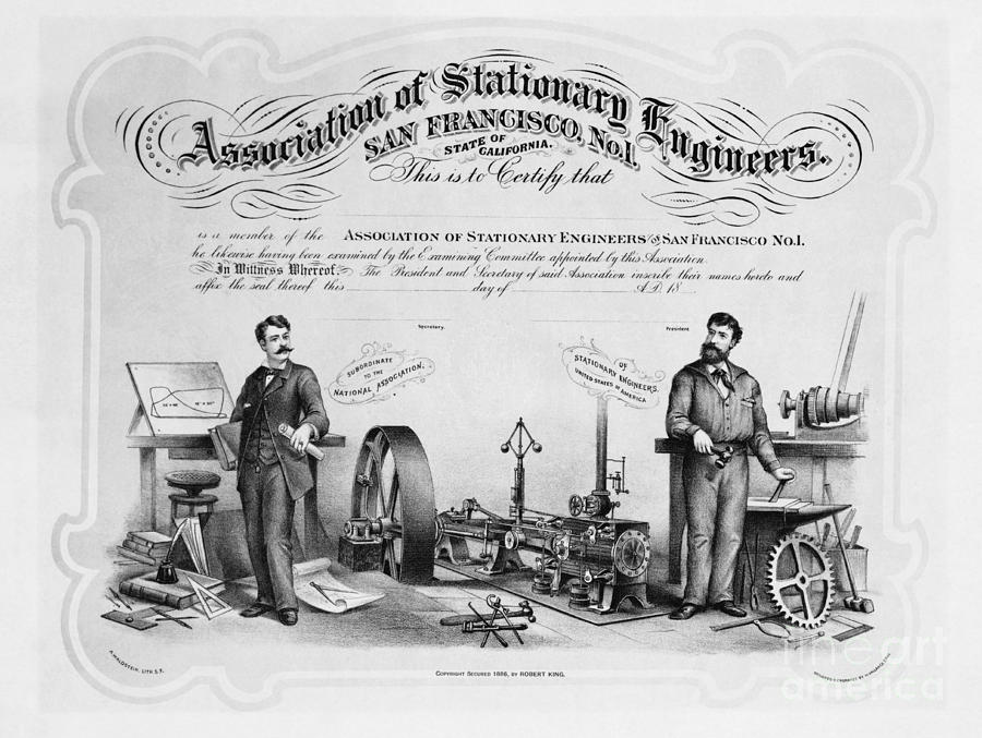 Union Membership Card, 1886 Photograph by Photo Researchers