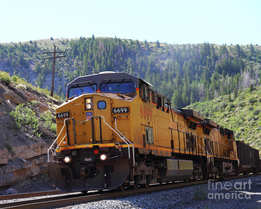 Union Pacific 6699 Westbound in Price Canyon Utah Photograph by Malcolm Howard