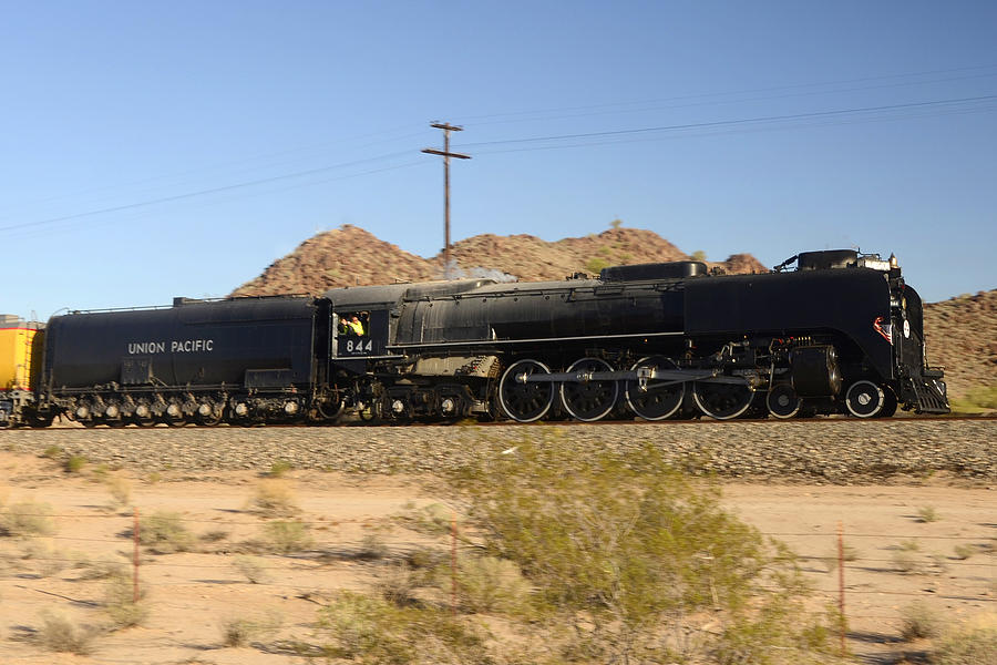 Union Pacific Steam Locomotive 844 Maricopa Mountains Arizona November 15 2011 Photograph by Brian Lockett