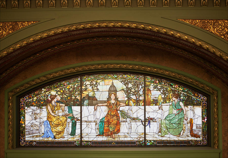 Union Station Stained Glass Photograph by David Coblitz