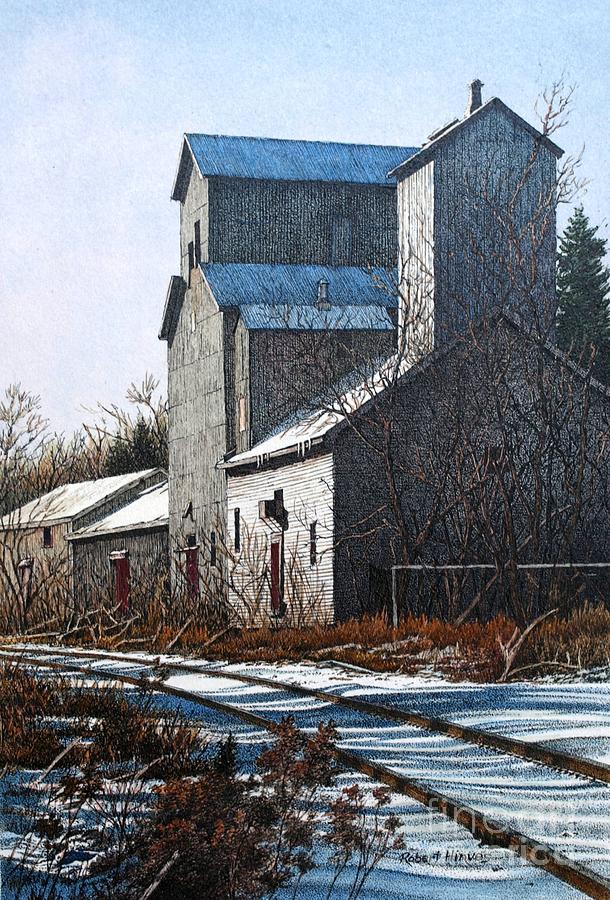 Unionville Railyard Painting by Robert Hinves