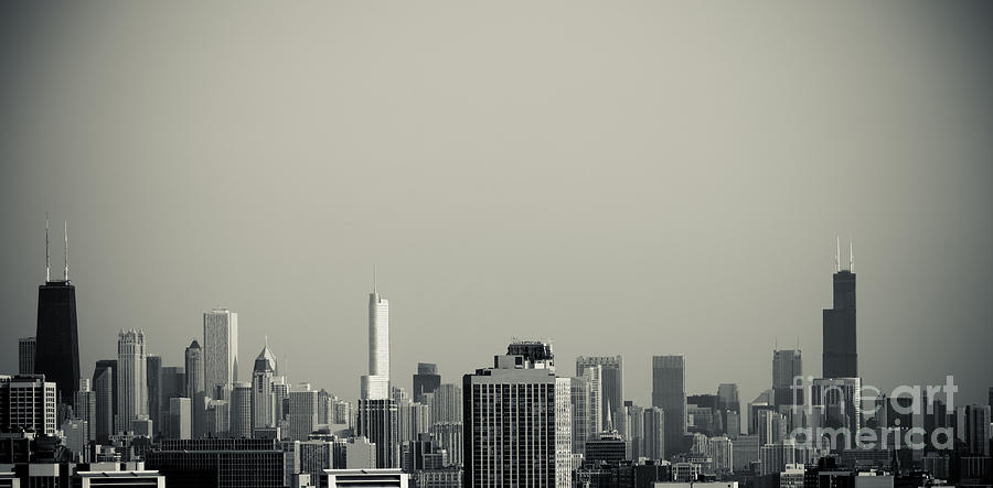 Unique Photograph - Unique buildings in Chicago Skyline   by Linda Matlow