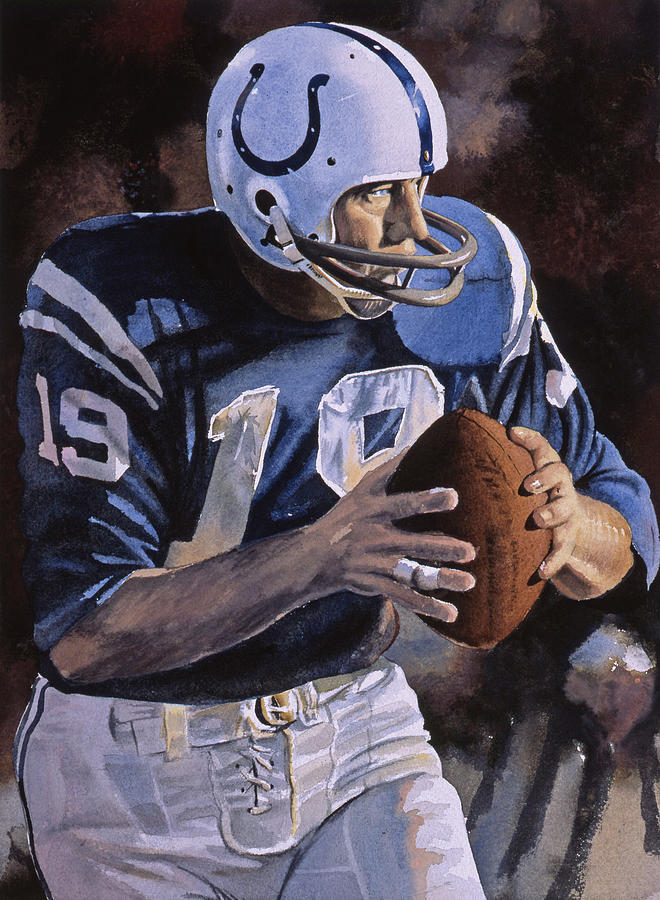 Baltimore Painting - Unitas by Rich Marks