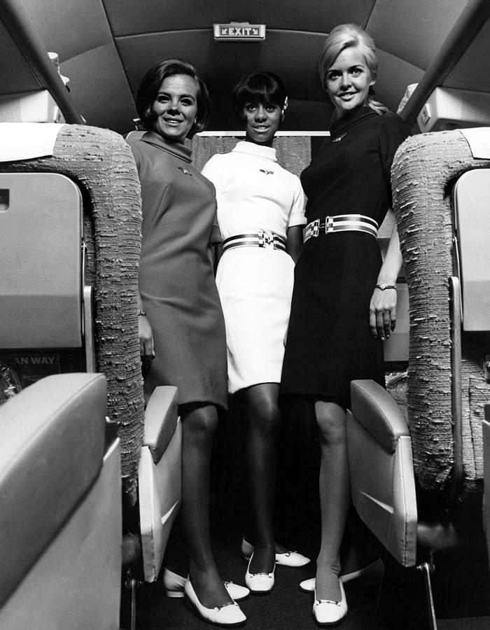 United Air Lines Stewardesses In 1967 Photograph By Everett - Pixels