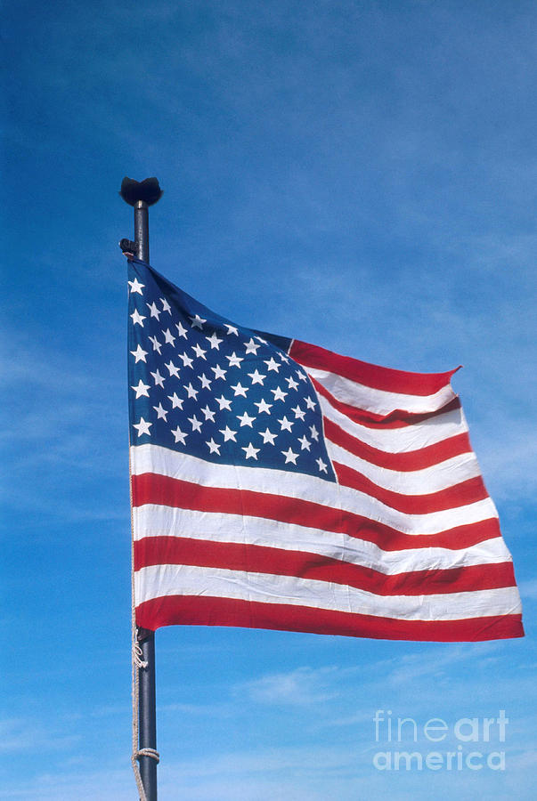 Flag Photograph - United States Flag by Photo Researchers, Inc.