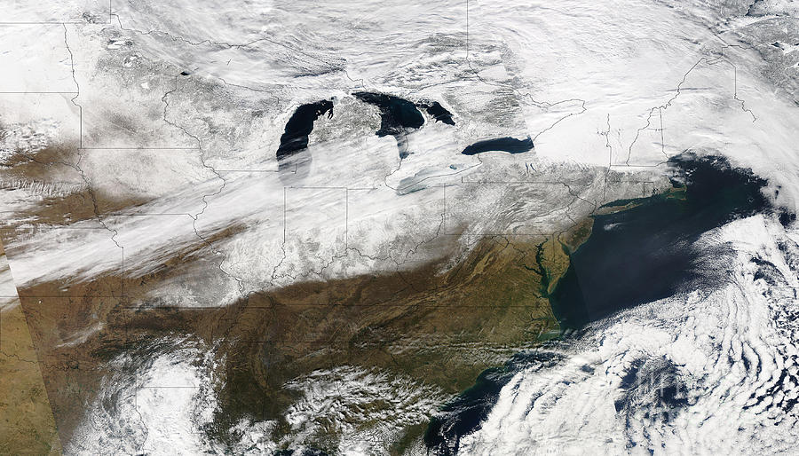 United States Ice Storm Photograph by Nasa
