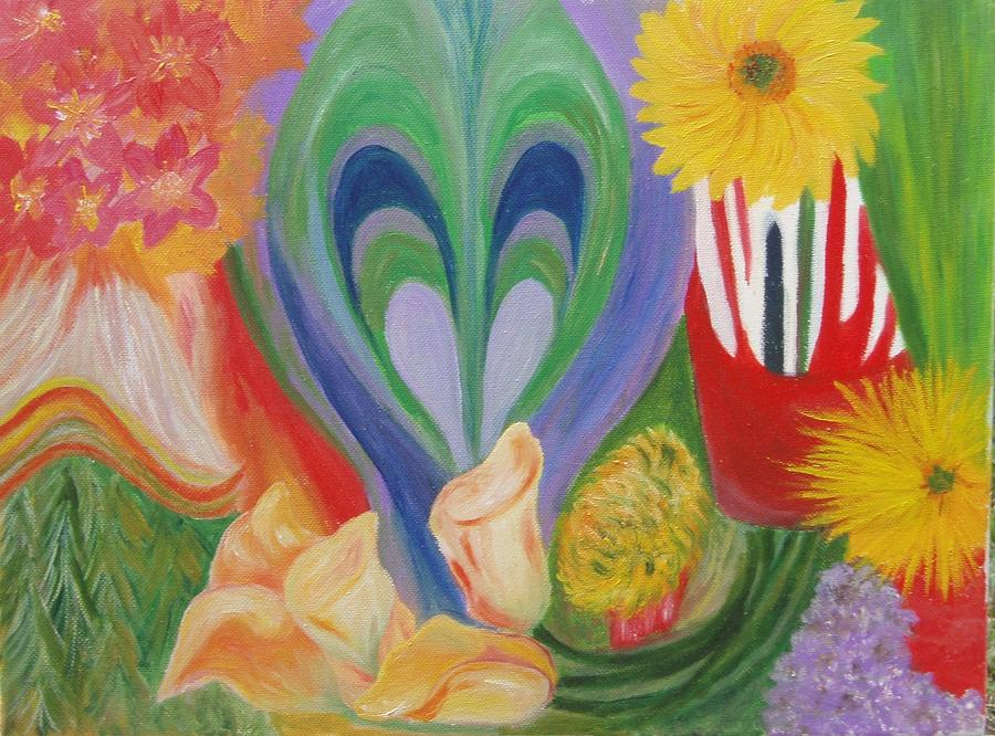 Flower Painting - Universal Flowers by Arlene Gibbs