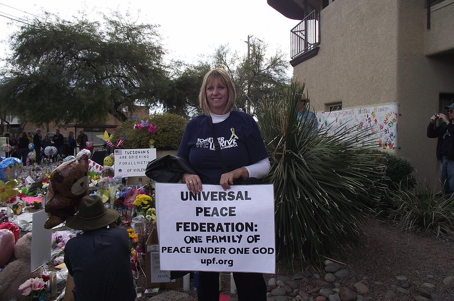 Universal Peace Federation support of Congresswoman Gabrielle Giffords Photograph by Jayne Kerr 