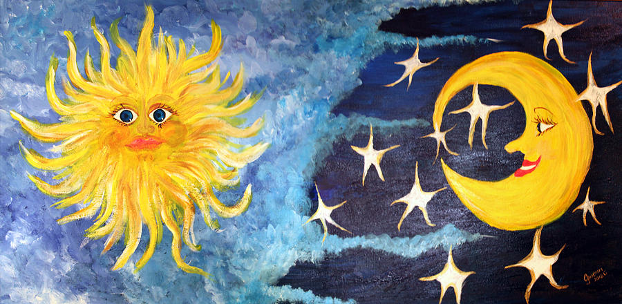 Sun Painting - Universe Shaking Hands by Dean Montalbano