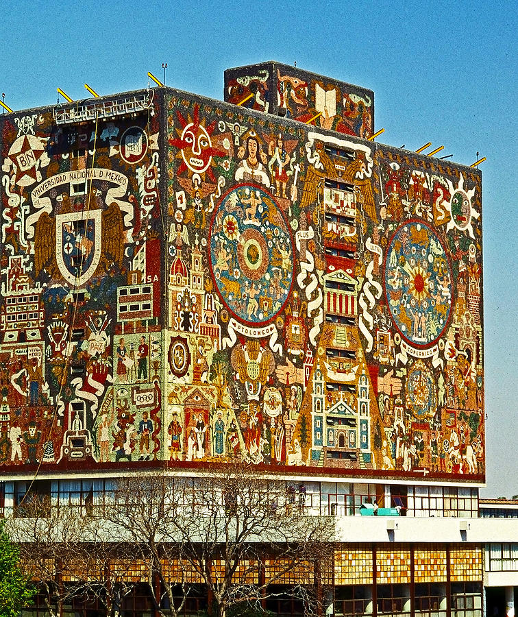 Universidad Nacional de Mexico - Worlds largest MOSAIK Photograph by Juergen Weiss