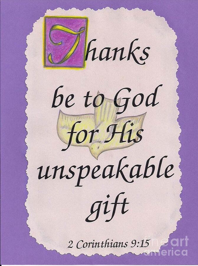 Thanks Be To God Painting - Unspeakable Gift by Jamey Balester Thanks Be To God Painting - Unspeakable Gift by Jamey Balester