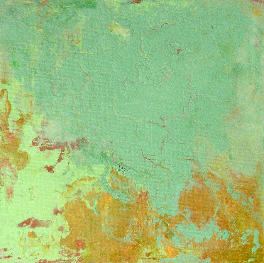 Untitled Abstract - celadon Painting by Kathleen Grace