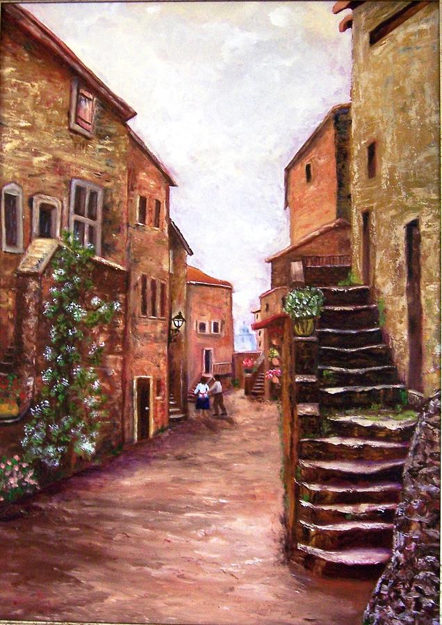 Italy Painting - Up the Alley by Renate Voigt