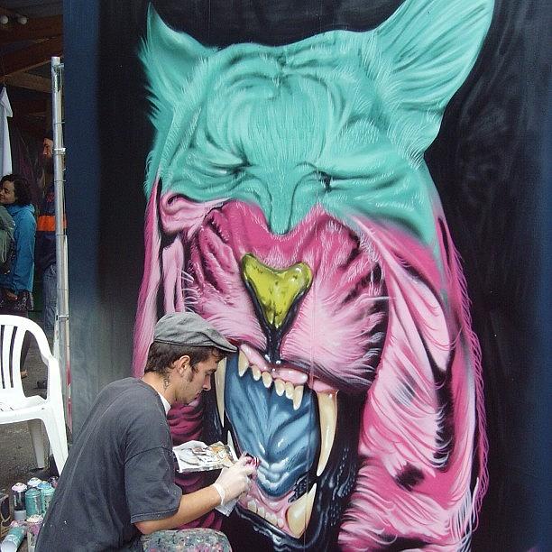 Tiger Photograph - #upfest 2011#graffitibristol by Nigel Brown