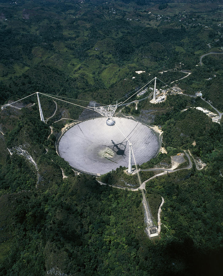 Upgraded Arecibo Radio Telescope With Subreflector Photograph by David Parker
