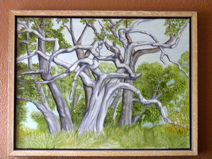 Uplands oak tree Painting by Ida Eriksen