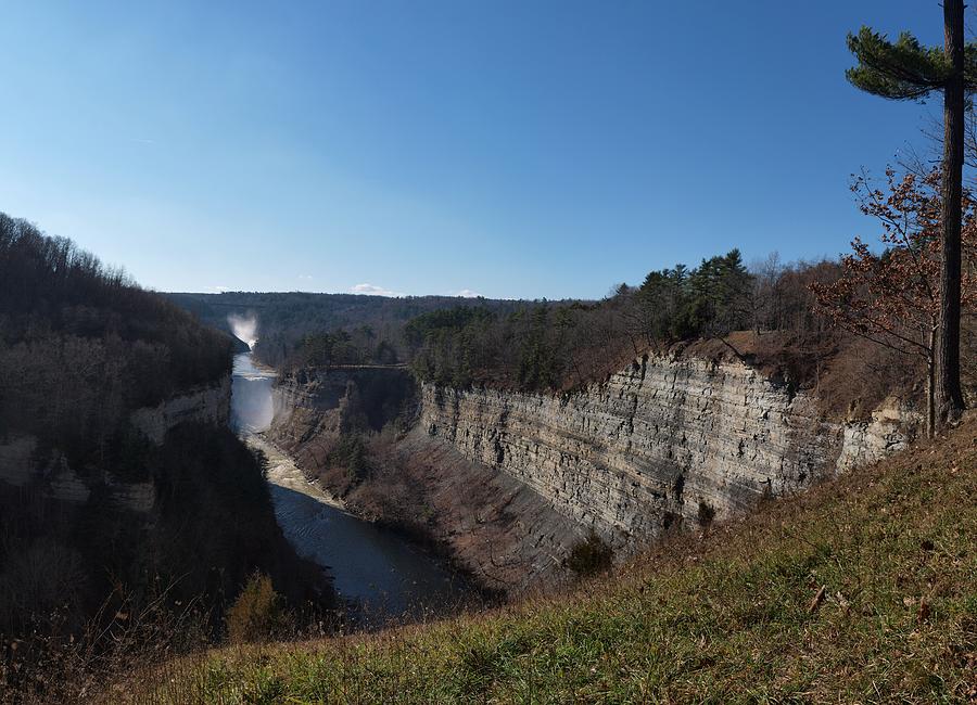 Upper and Middle Falls at Letchworth State Park Photograph by Joshua House
