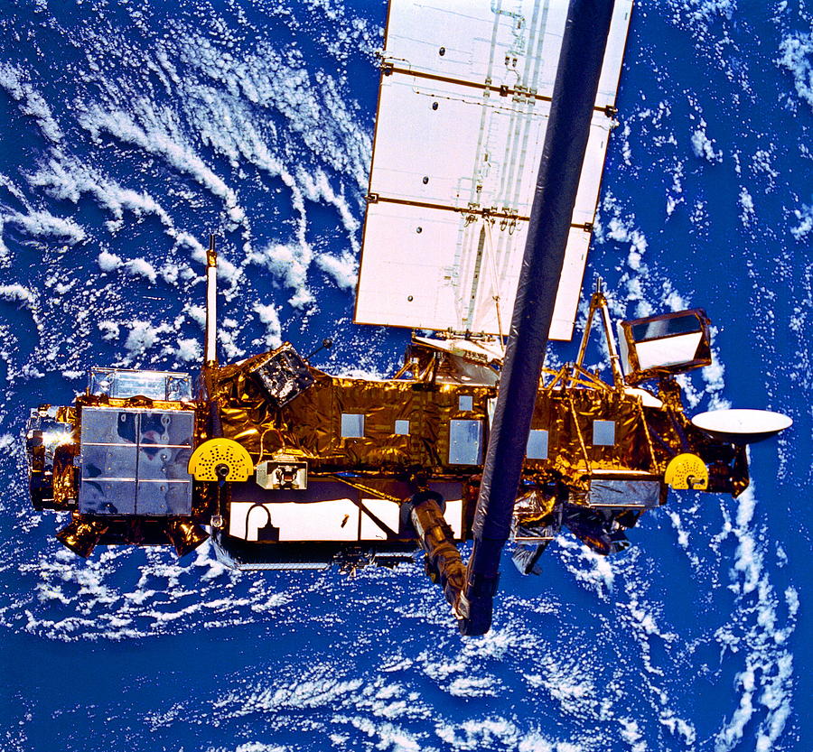 Upper Atmosphere Research Satellite Photograph by Padre Art