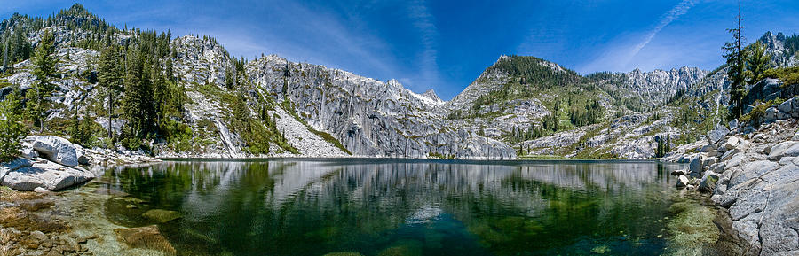 Upper Canyon Creek Lake Panorama Photograph by Greg Nyquist