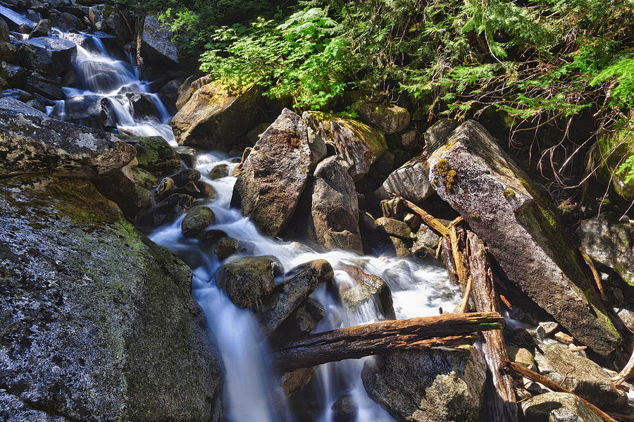 Upper Cascades of Malchite Creek Photograph by A A