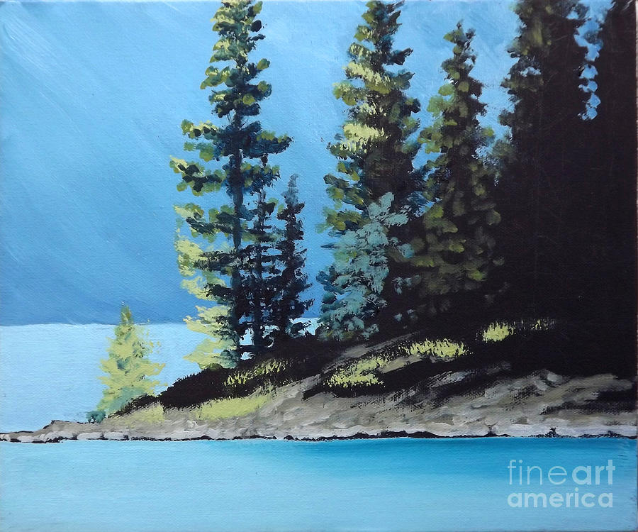 Upper Kananaskis Lake Painting by Diane Ellingham