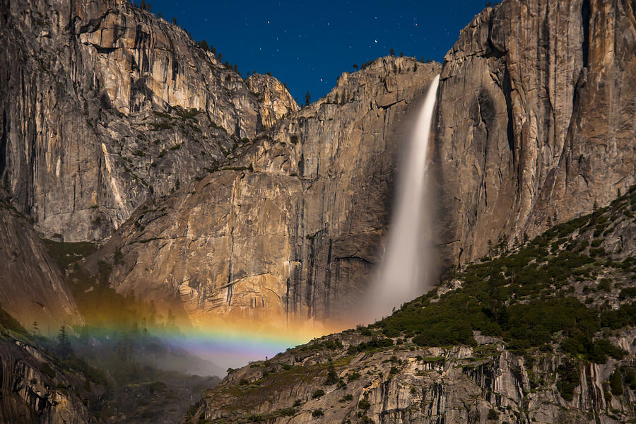 Upper Yosemite Falls Moonbow Photograph by Marc Crumpler