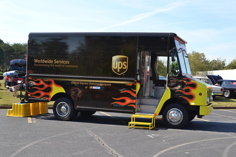 UPS Truck with Flames Photograph by George Bostian