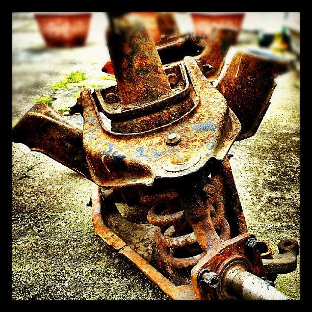 Spring Photograph - Urban Decay - Rusty Car Part #car #rust by Invisible Man