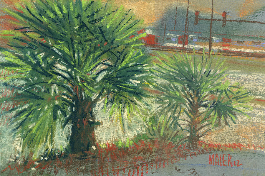 Landscape Painting - Urban Palms by Donald Maier