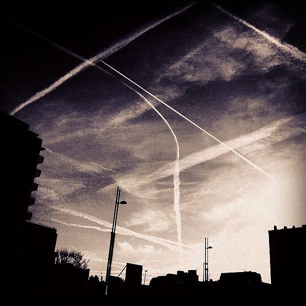 Noir Photograph - Urban Sky 2/4 by Xavier Galland
