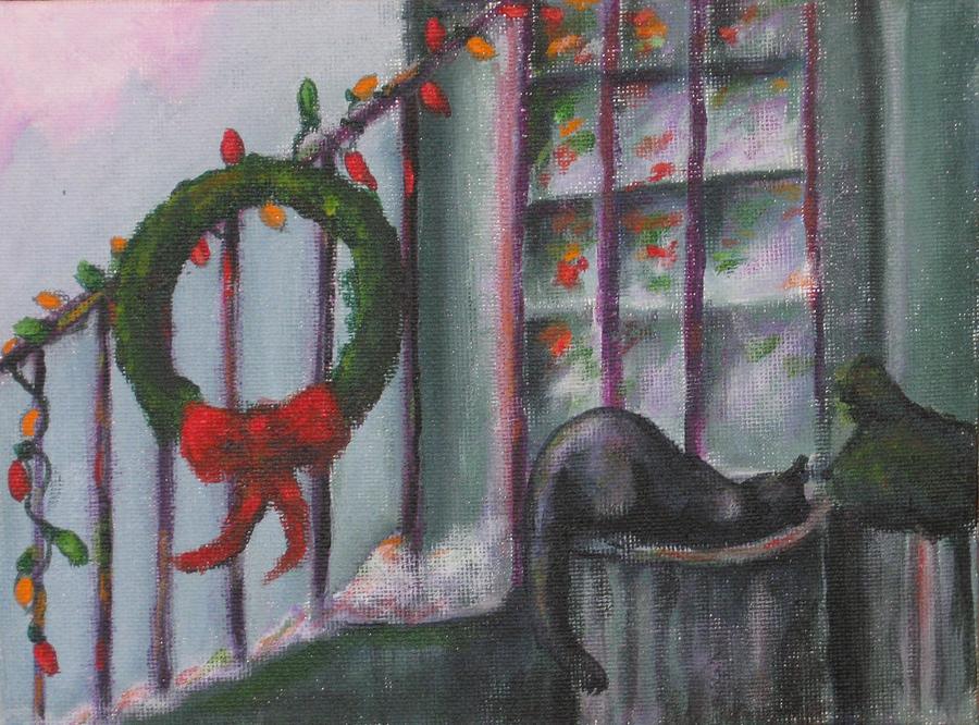 Christmas Painting - Urban Treasure by Cathi Doherty