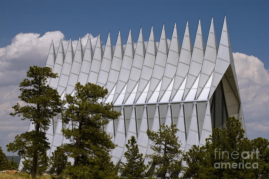 Colorado Springs Photograph - US Air Force Academy Chapel 1 by Tim Mulina