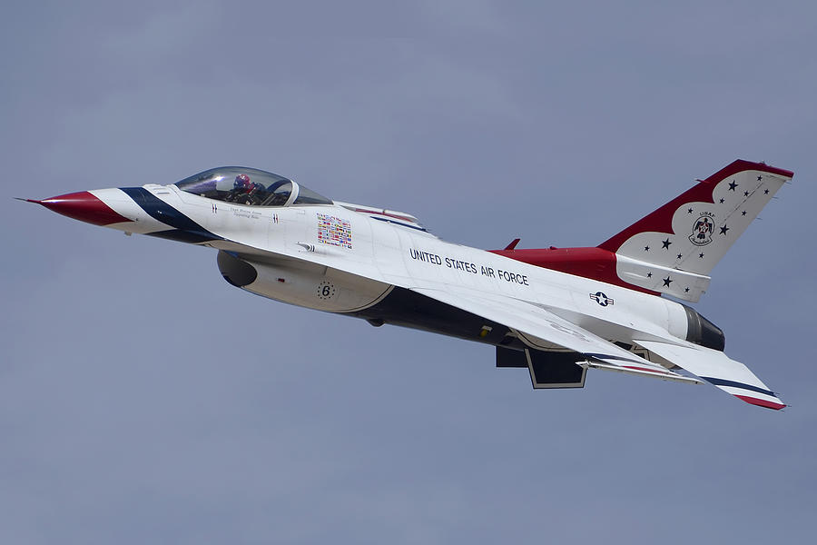 US Air Force Thunderbirds General Dynamics F-16C Fighting Falcon Davis-Monthan AFB April13 2012 Photograph by Brian Lockett