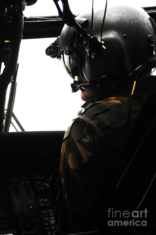 Helicopter Photograph - U.s. Army Officer Speaks To A Pilot by Stocktrek Images