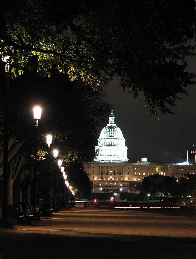 US Capitol at Night Photograph by Keith Stokes