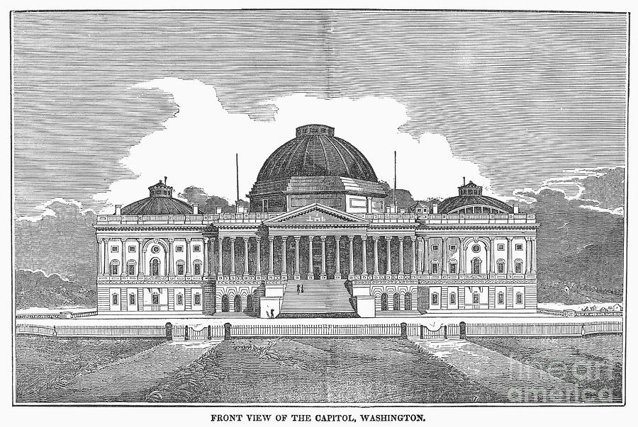 U.S. CAPITOL, 1840s Photograph by Granger