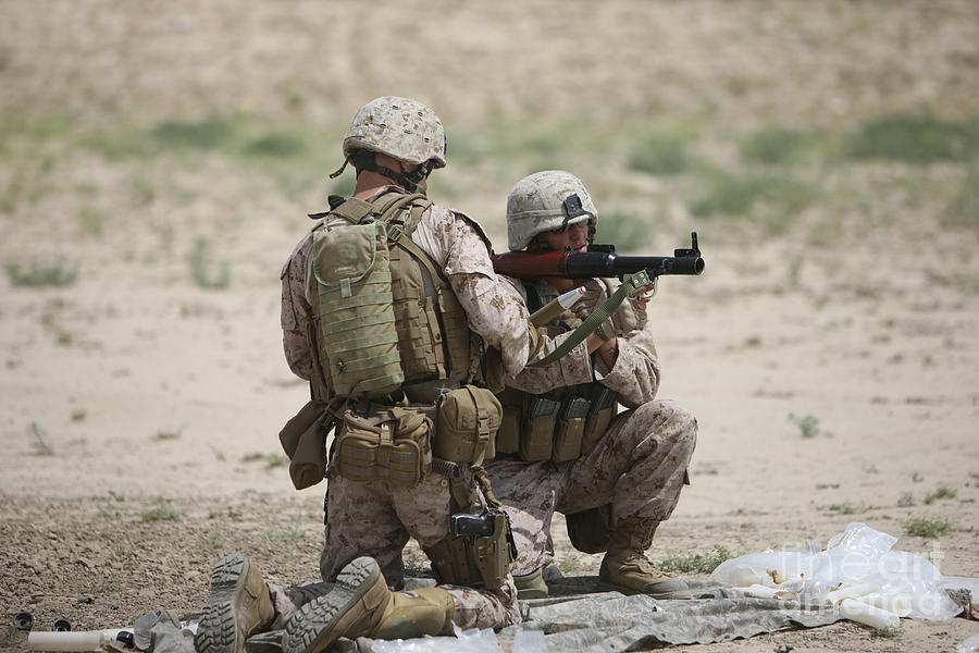 Fragmentation Photograph - U.s. Marines Prepare A Fragmentation by Terry Moore