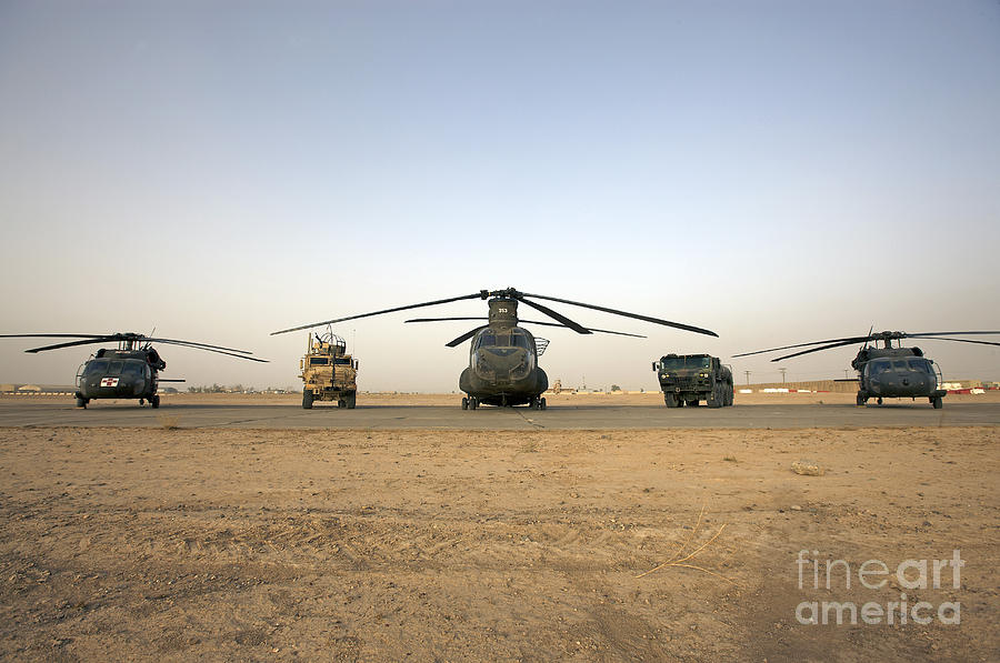 U.s. Military Vehicles And Aircraft Photograph by Terry Moore
