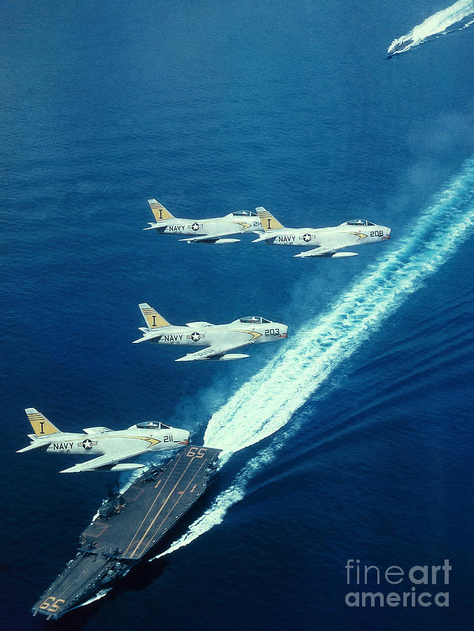 Us Navy Fj-2 Jets Photograph by Science Source
