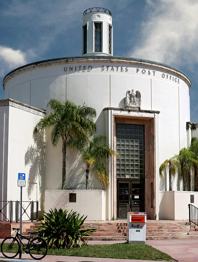 US Post Office. Miami Beach. FL. USA Photograph by Juan Carlos Ferro Duque