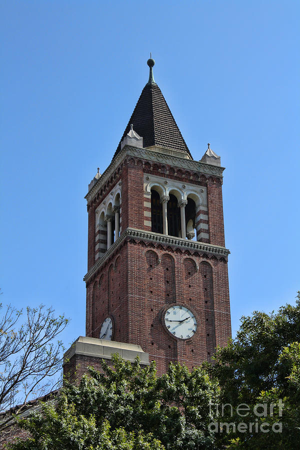 USCs Clock Tower Photograph by Tommy Anderson