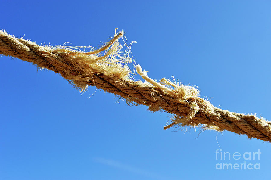 Used rope about to break by Sami Sarkis