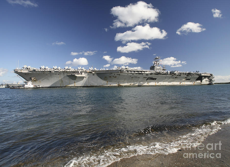 Adults Only Photograph - Uss Abraham Lincoln Returning To Port by Michael Wood