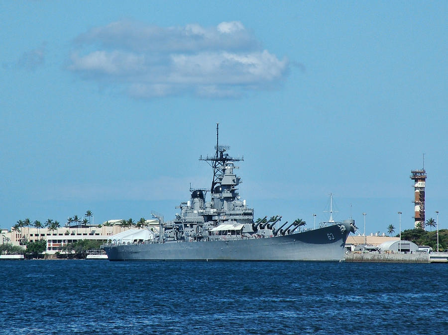 USS Missouri at Pearl Harbor Photograph by Ken Smith