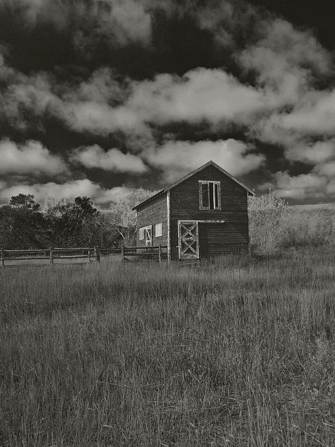 Fall Photograph - Utah Barn in Black and White by Joshua House